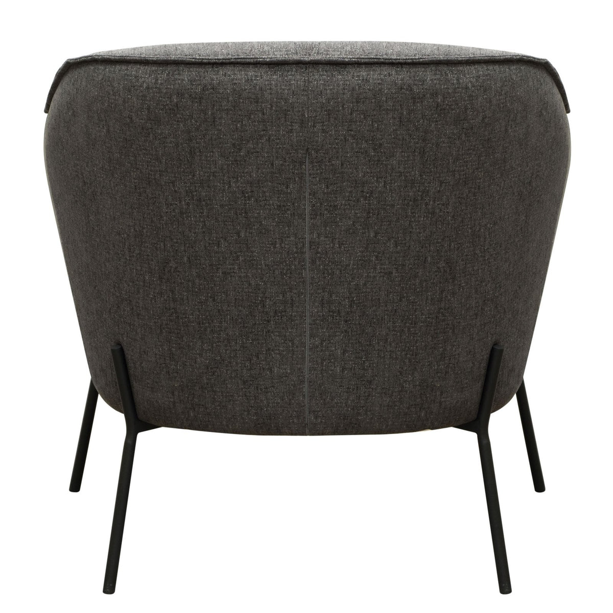 Status Accent Chair in Grey Fabric with Metal Leg