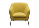 Status Accent Chair in Yellow Fabric with Metal Leg by Diamond Sofa