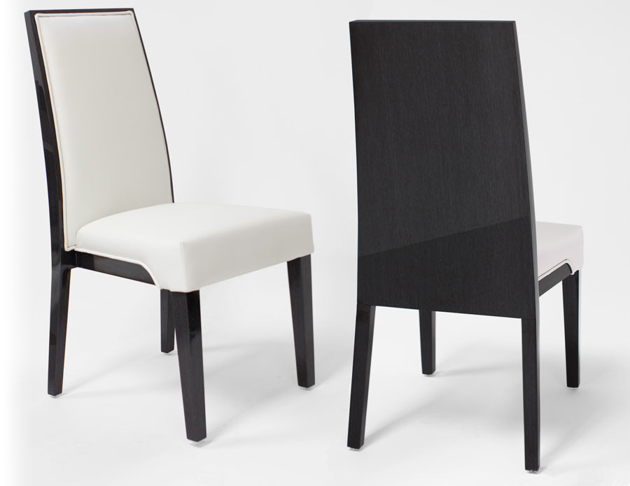 Samba Wenge Oak Veneer and White Leather Chair