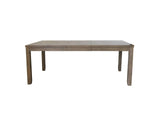 ED-D18620TB-4S-5P Sunset Trading Saunders 5PC Extendable Dining Table Set | 4 Slat Back Chairs | Brown Acacia Wood