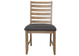 ED-D18620TB-4S-5P Sunset Trading Saunders 5PC Extendable Dining Table Set | 4 Slat Back Chairs | Brown Acacia Wood