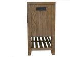 ED-D18620SV Sunset Trading Saunders Server | Storage Cabinet | Drawers | Open Shelf | USB Power Strip | Brown Acacia Wood | Accent Console Table for Kitchen, Dining, Living Room, Entryway