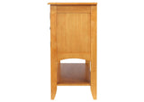 DLU-1122-SB-LO Sunset Trading Selections Sideboard with Large Display Shelf | 3 Drawers 2 Storage Cabinets | Light Oak