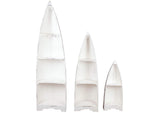 CC-CAB1920LD-WW Sunset Trading Cottage 3 Piece Boat Shelves | Distressed White
