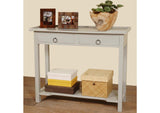 CC-TAB2284LD-AG Sunset Trading Cottage Console Table | 2 Drawers | Shelf | Antique Gray