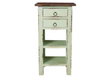 CC-TAB170TLD-BHRW Sunset Trading Cottage End Table with Drawers and Shelves