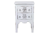 CC-TAB098LD-WW Sunset Trading Cottage Whitewashed End Table