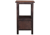 CC-TAB168TT-BWRW Sunset Trading Cottage Two Drawer End Table | Distressed Black and Brown