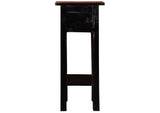 CC-TAB1792TLD-ABRW Sunset Trading Cottage Narrow Side Table | Antique Black | Raftwood