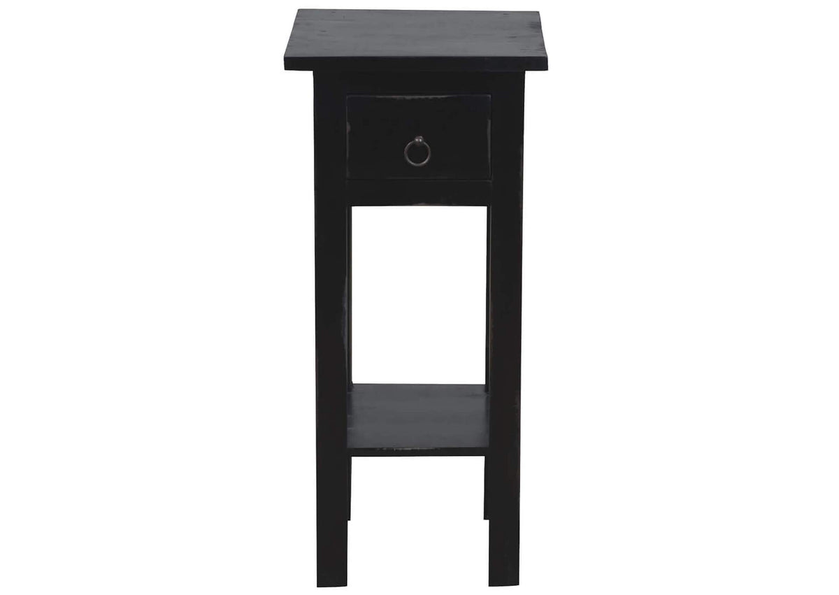CC-TAB1792LD-AB Sunset Trading Cottage Narrow Side Table | Distressed | Antique Black