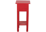CC-TAB1792LD-AR Sunset Trading Cottage Narrow Side Table | Distressed | Antique Red