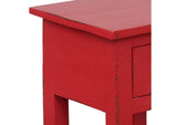 CC-TAB1792LD-AR Sunset Trading Cottage Narrow Side Table | Distressed | Antique Red