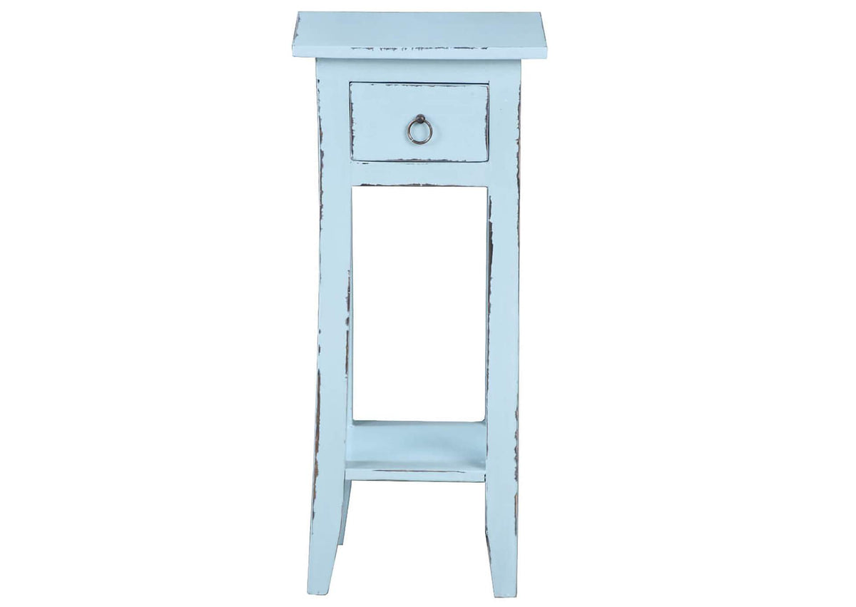 CC-TAB1792LD-SB Sunset Trading Cottage Narrow Side Table | Sky Blue