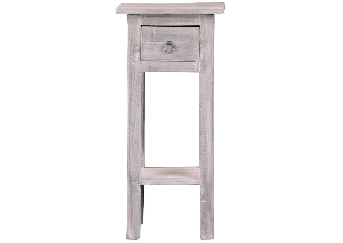 CC-TAB1792LD-SW Sunset Trading Cottage Narrow Side Table | Distressed Light Gray