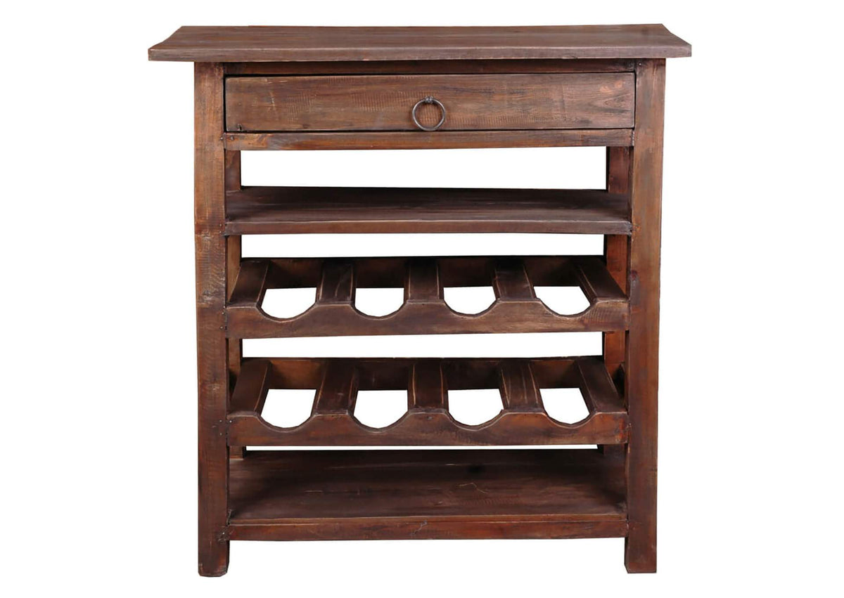 CC-RAK030S-RW Sunset Trading Cottage Wine Server with Drawer