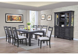 DLU-EL9282-C90-BH11PC Sunset Trading Shades of Gray 11 Piece Dining Set with China Cabinet
