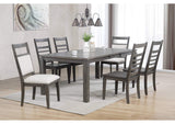 DLU-EL9282-4C100-2C90-7PC Sunset Trading Shades of Gray 7 Piece Dining Set with Upholstered End Chairs
