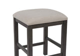 DLU-EL-B300 Sunset Trading Shades of Gray Upholstered Barstool | Backless | Square