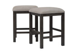 DLU-EL-B300 Sunset Trading Shades of Gray Upholstered Barstool | Backless | Square