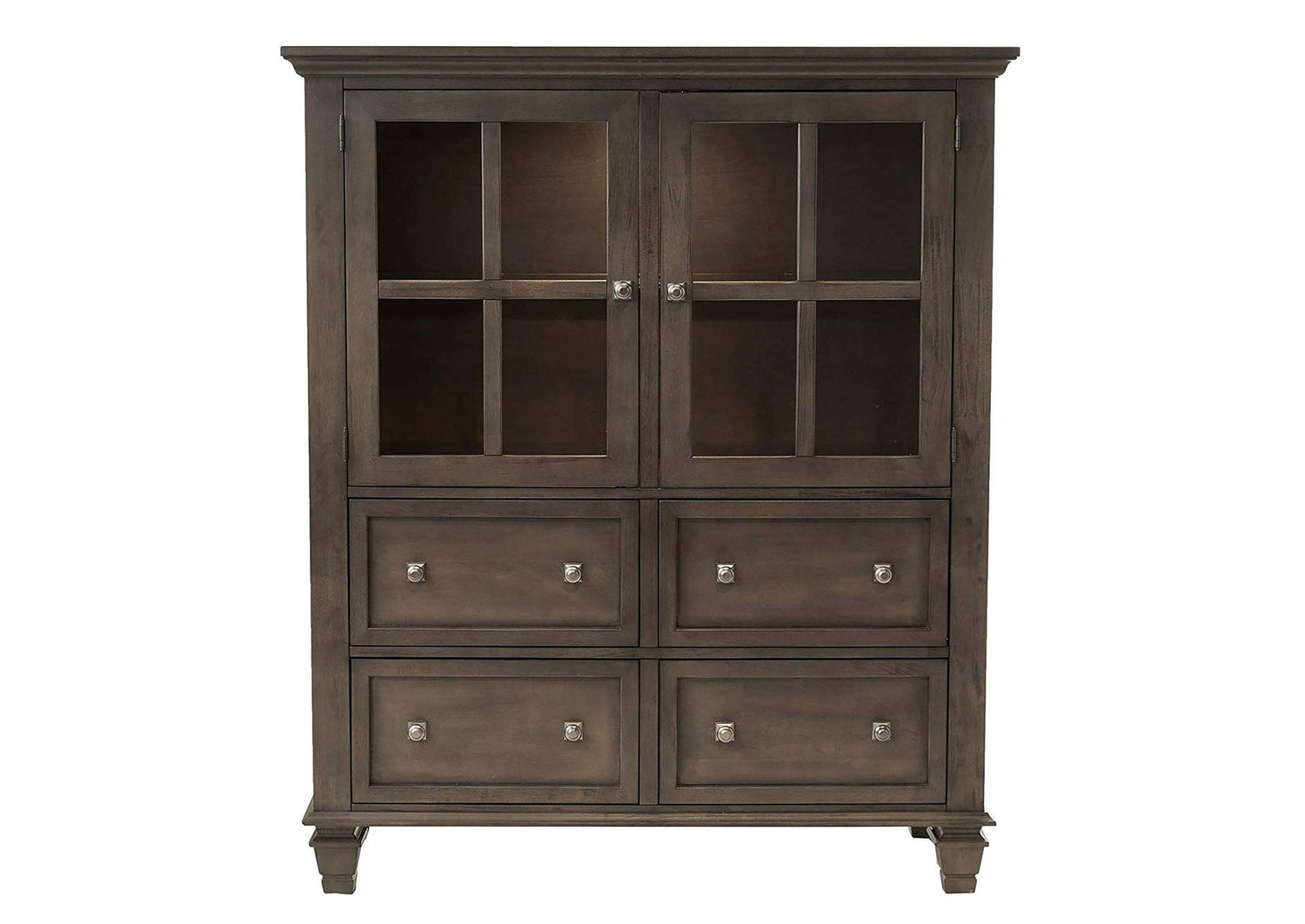 DLU-EL-DS Sunset Trading Shades of Gray One Piece China Cabinet