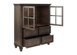 DLU-EL-DS Sunset Trading Shades of Gray One Piece China Cabinet