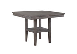 DLU-EL4545C-B200-5PC Sunset Trading Shades of Gray 5 Piece Square Pub Table Set with Storage Shelf