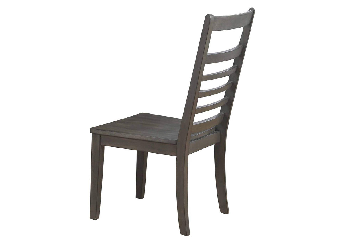 DLU-EL-C100-2 Sunset Trading Shades of Gray Large Wood Dining Chair