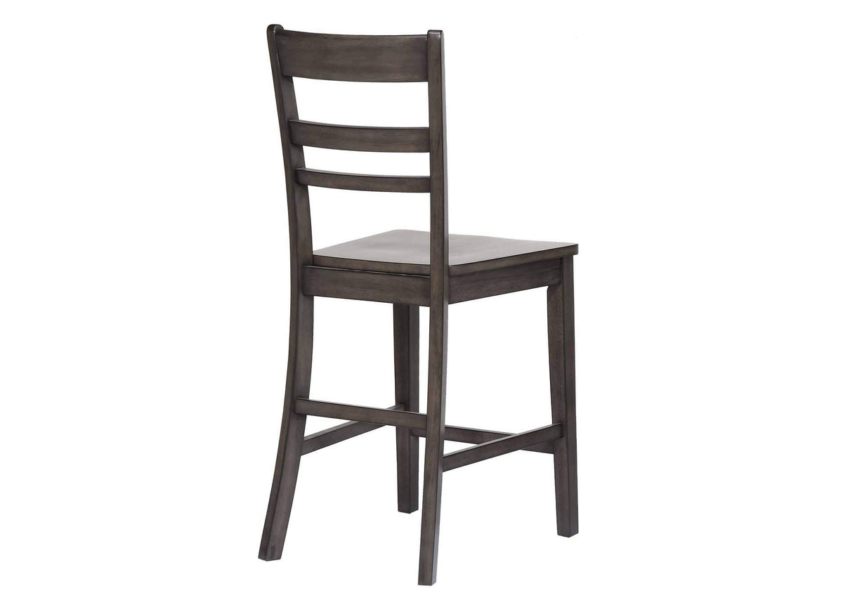 DLU-EL-B200-2 Sunset Trading Shades of Gray Slat Back Stool
