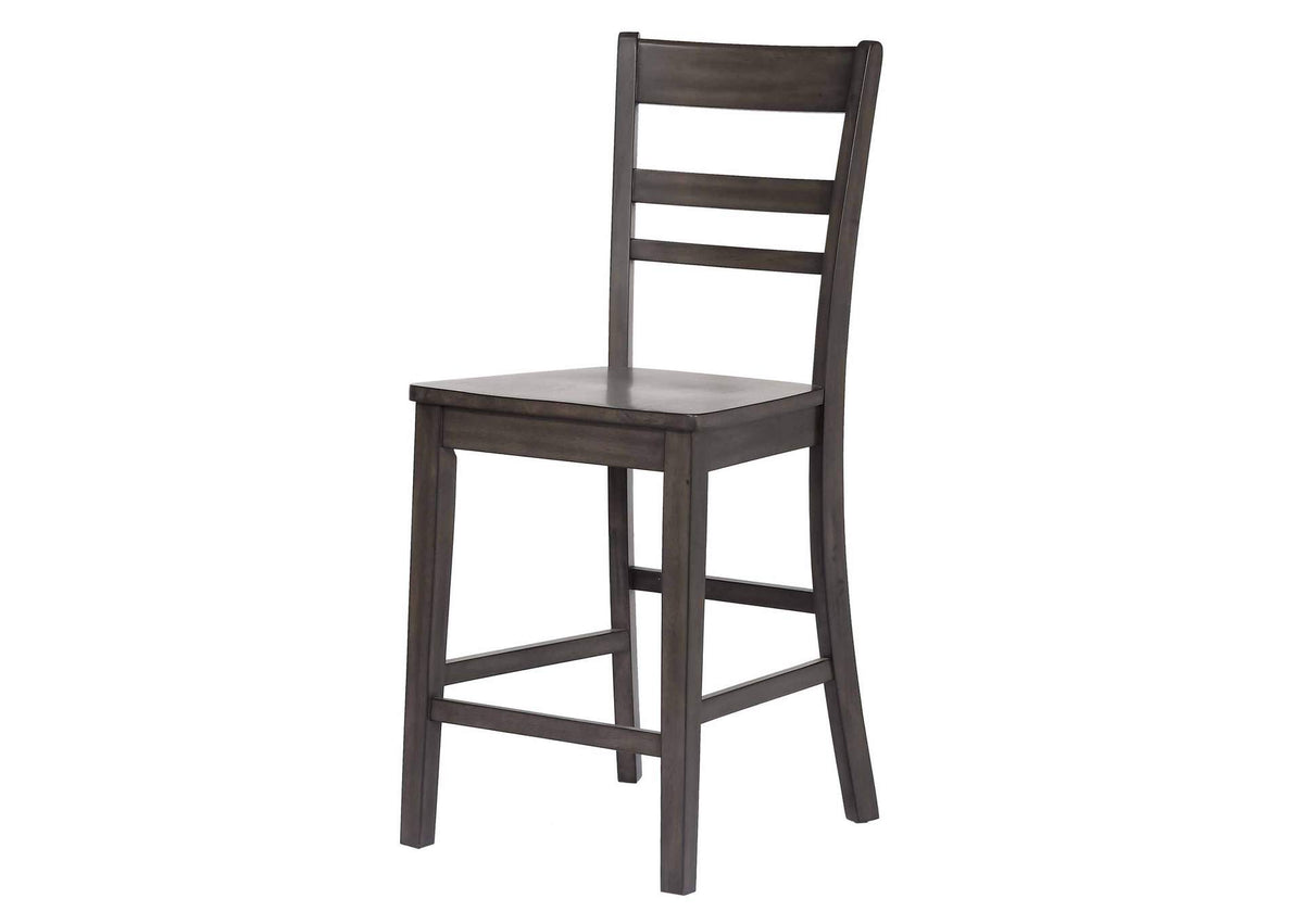 DLU-EL4545C-B200-5PC Sunset Trading Shades of Gray 5 Piece Square Pub Table Set with Storage Shelf