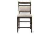 DLU-EL-B90-2 Sunset Trading Shades of Gray Upholstered Barstool l Fabric Back and Seat