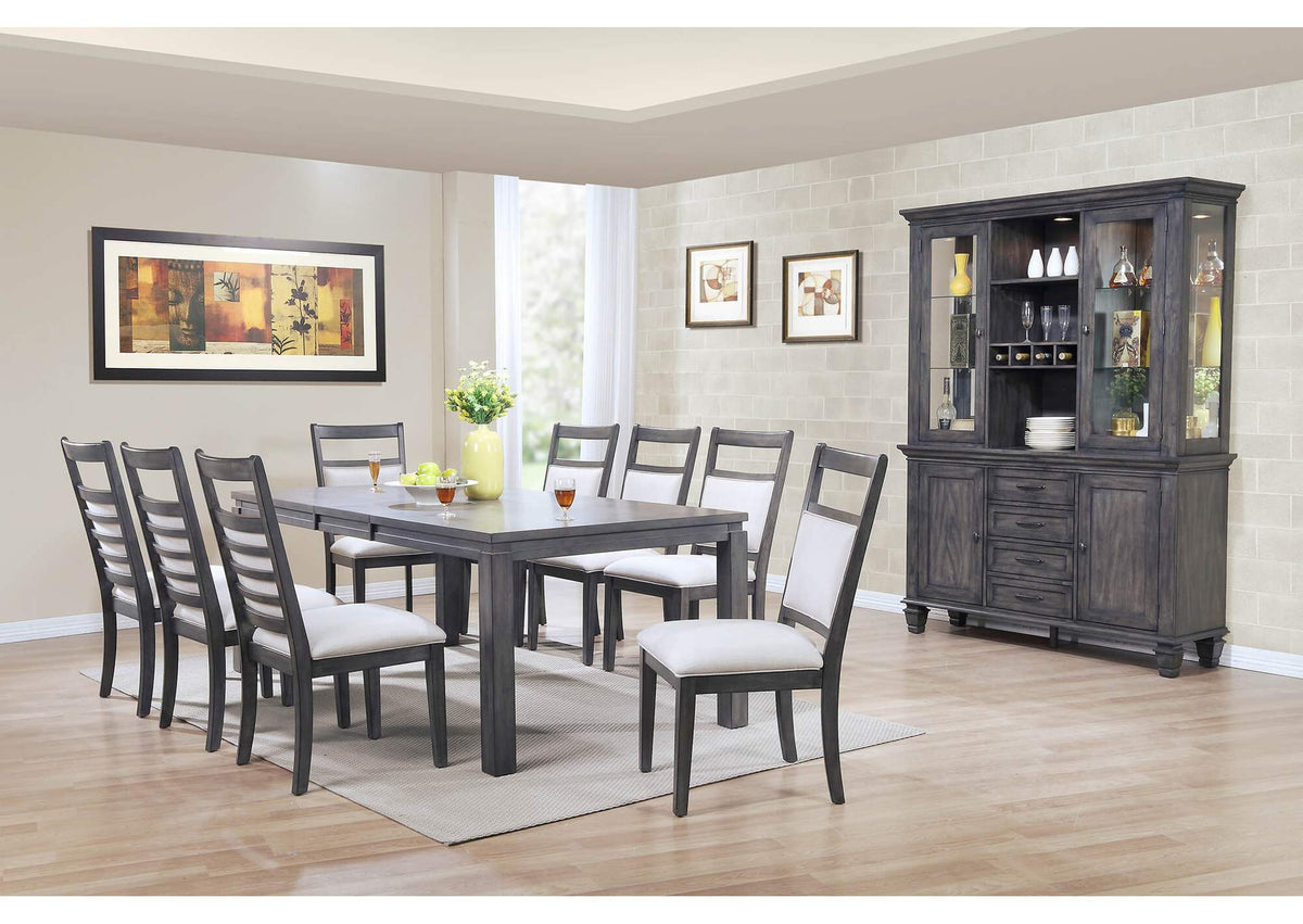DLU-EL-9282 Sunset Trading Shades of Gray Extendable Dining Table