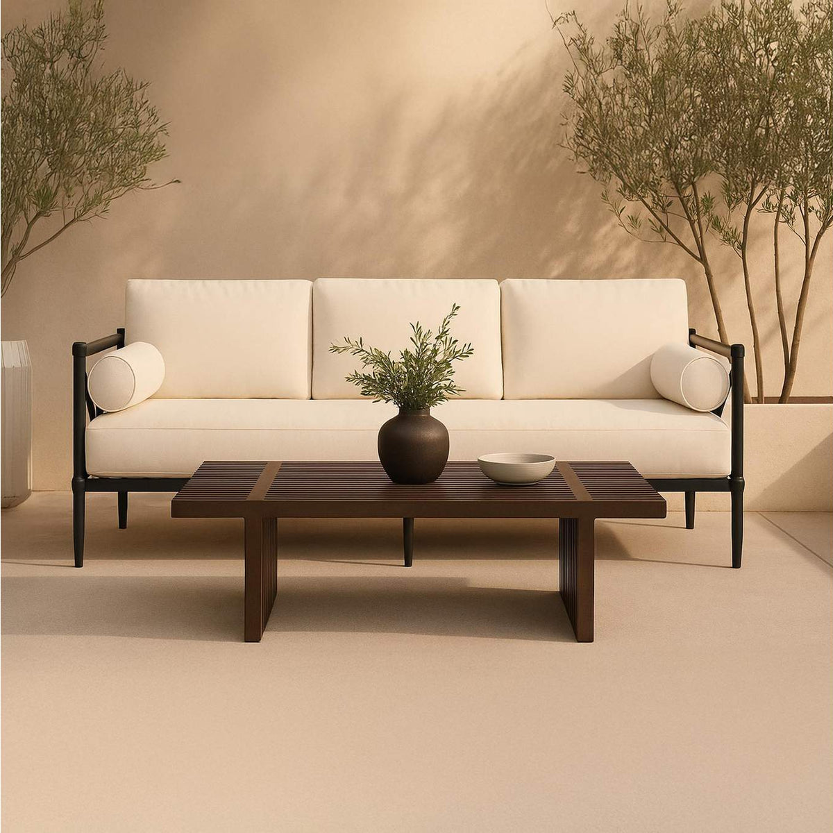 TA-1019-03 Fletcher Outdoor Coffee Table Brown