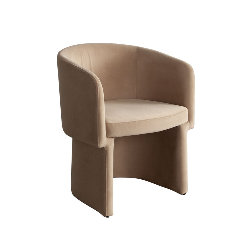 Tess Dining Chair in Camel Performance Velvet
