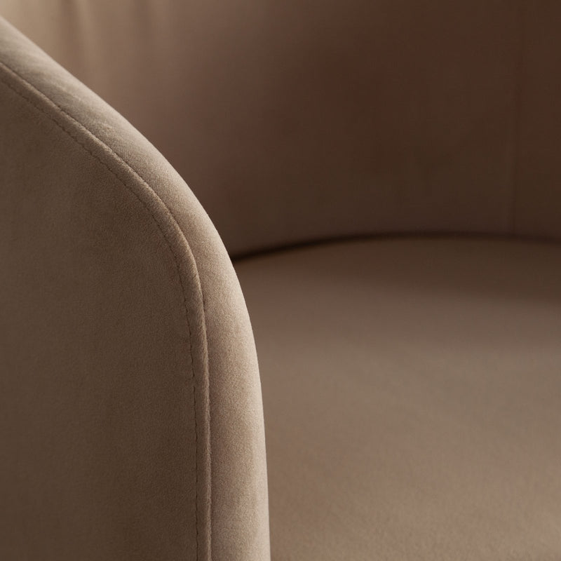 Tess Dining Chair in Camel Performance Velvet