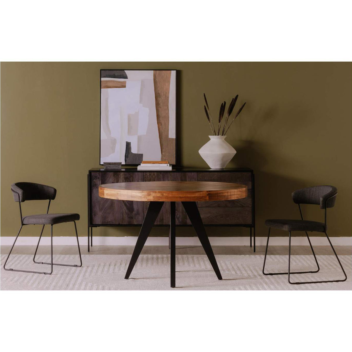 TL-1010-14 Parq Round Dining Table Amber