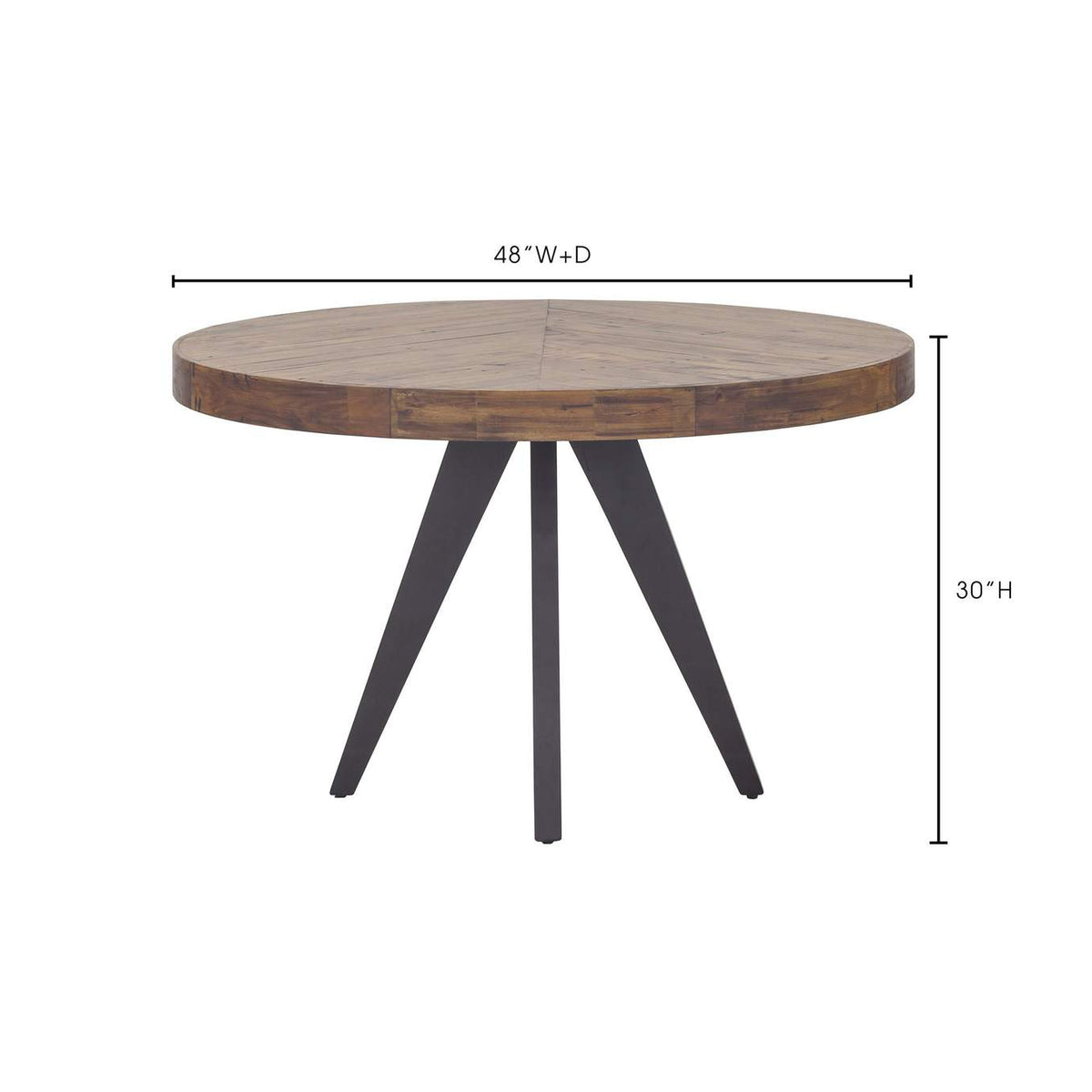TL-1010-14 Parq Round Dining Table Amber