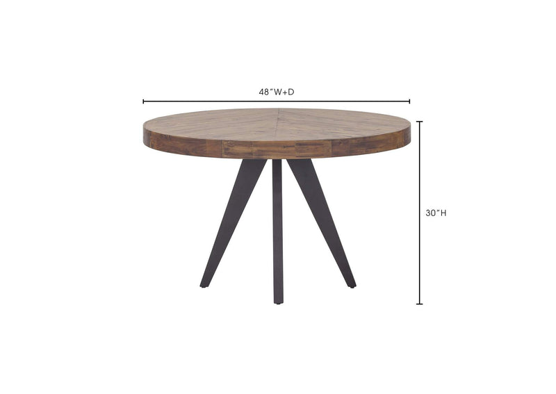 TL-1010-14 Parq Round Dining Table Amber