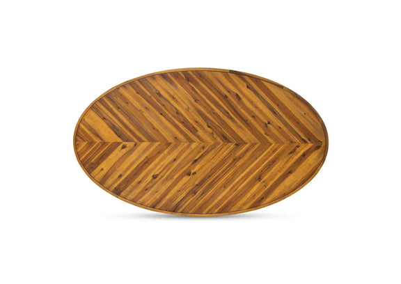 TL-1019-14 Parq Oval Dining Table Amber