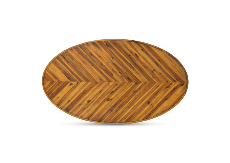 TL-1019-14 Parq Oval Dining Table Amber