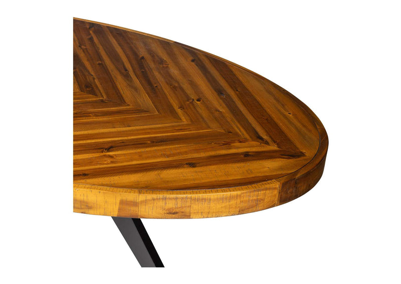 TL-1019-14 Parq Oval Dining Table Amber