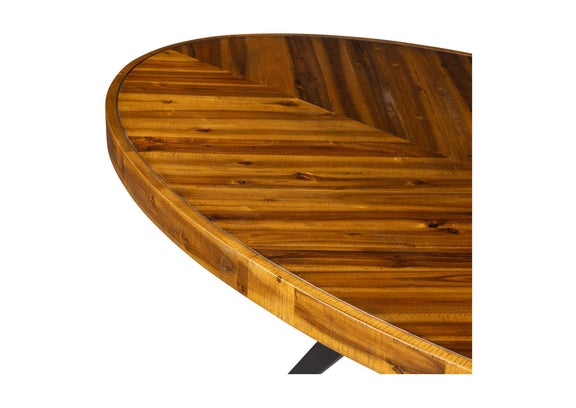 TL-1019-14 Parq Oval Dining Table Amber