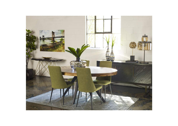 TL-1019-14 Parq Oval Dining Table Amber