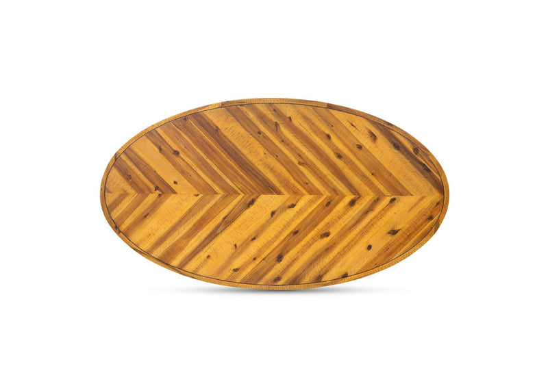 TL-1020-14 Parq Oval Coffee Table Amber
