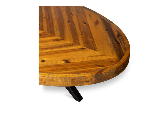 TL-1020-14 Parq Oval Coffee Table Amber
