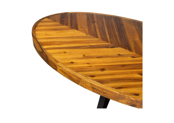 TL-1020-14 Parq Oval Coffee Table Amber