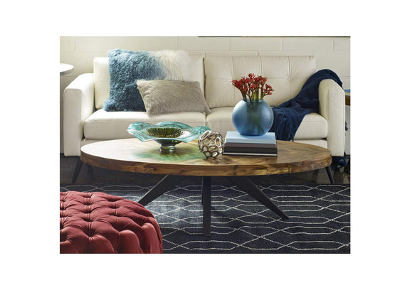 TL-1020-14 Parq Oval Coffee Table Amber