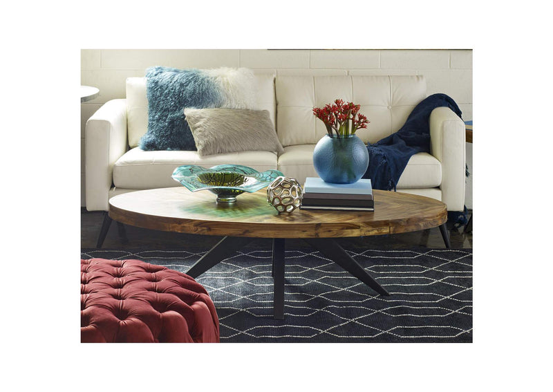 TL-1020-14 Parq Oval Coffee Table Amber
