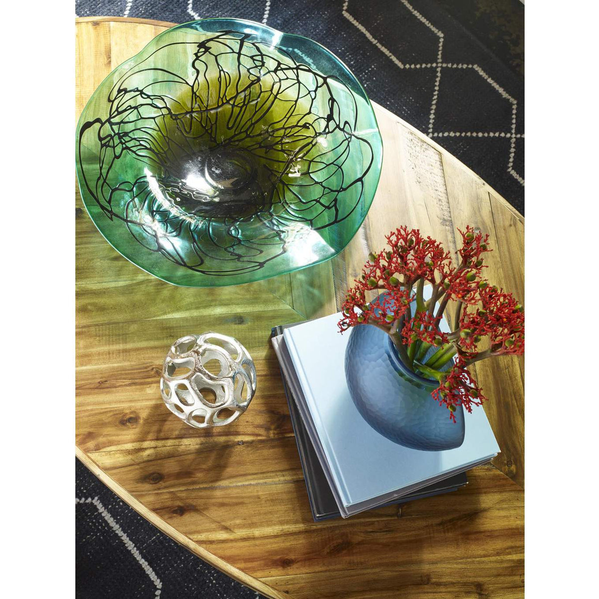 TL-1020-14 Parq Oval Coffee Table Amber