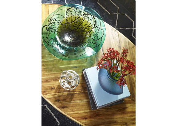 TL-1020-14 Parq Oval Coffee Table Amber