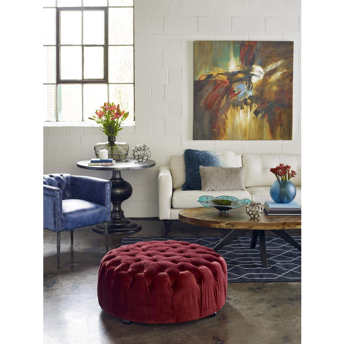 TL-1020-14 Parq Oval Coffee Table Amber